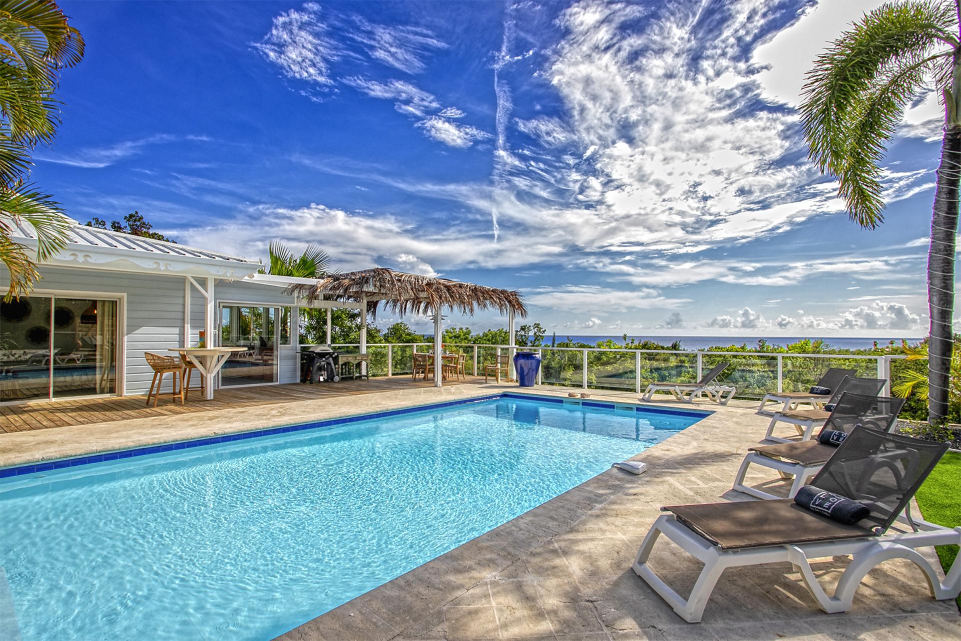 A louer villa 2 chambres Terres Basses Saint Martin_ Piscine - 1